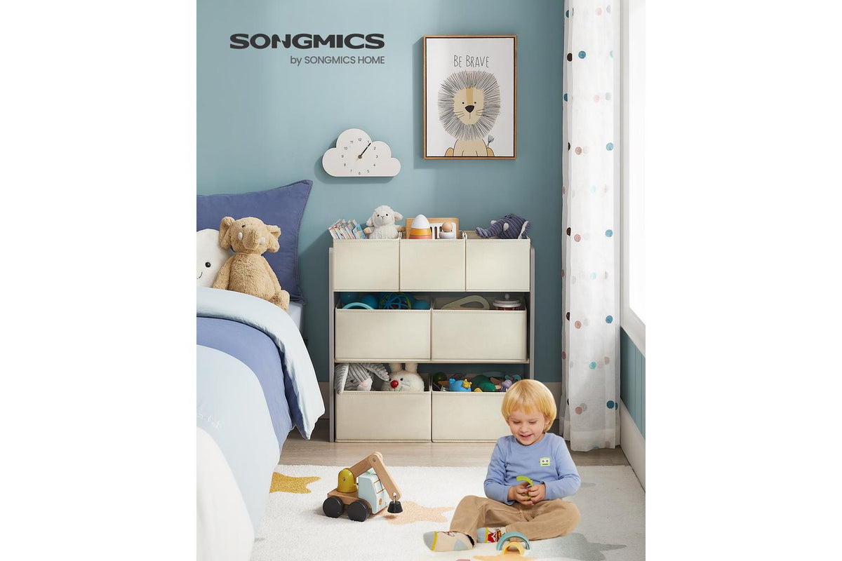Songmics Childrens Shelf | Book And Toy Shelf | Non-woven Fabric | 29.5 X 62.5 X 60 Cm-2