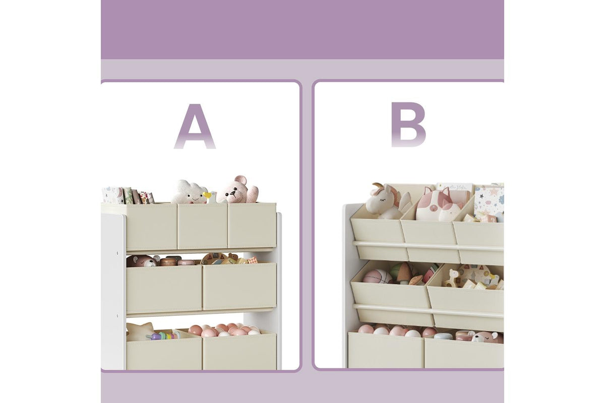Songmics Childrens Shelf | Book And Toy Shelf | Non-woven Fabric | 29.5 X 62.5 X 60 Cm-8
