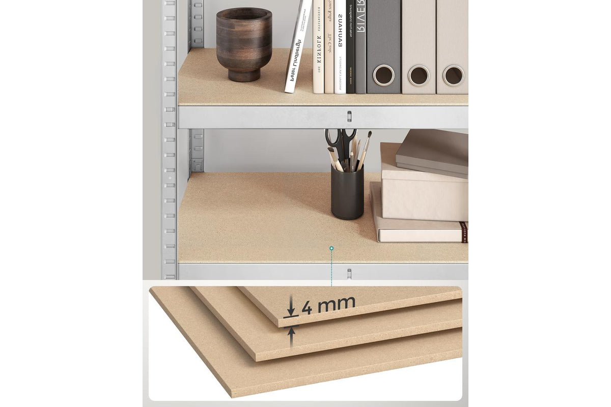 Songmics 4-tier Steel Shelving Unit | Garage Shelving | Silver | 80 X 40 X 160 Cm-8