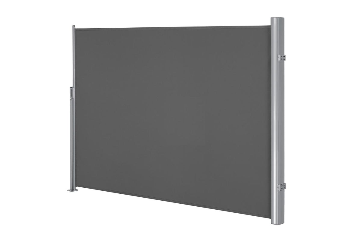 Retractable Patio Privacy Screen | Aluminium Awning | Light Grey | 160 X 400 Cm-2
