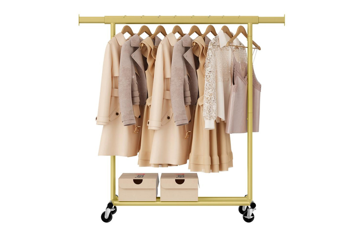 Songmics Clothes Rack On Wheels | Heavy Duty Clothes Rail | Steel | 45 X (92-132) X 161.5 Cm-2