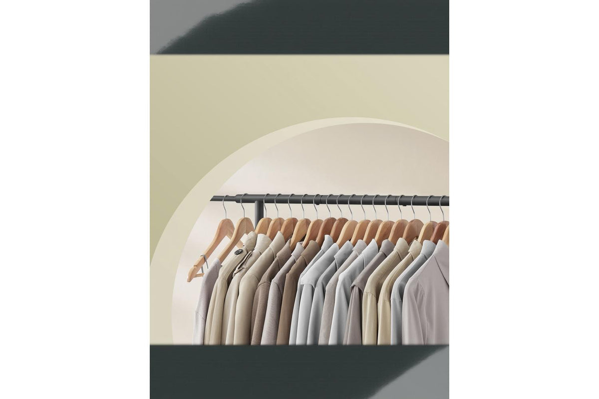 Extendable Clothes Rack With Wheels | Clothes Storage | Steel | Black-8