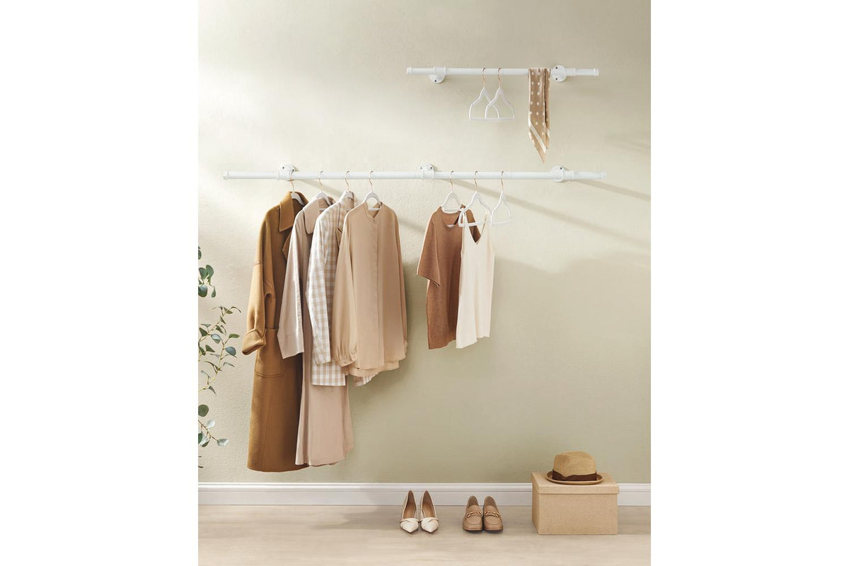 2 Pack Clothes Rack Wall-mounted | Garment Rack | Steel | 30 X 84 X 7 Cm-7