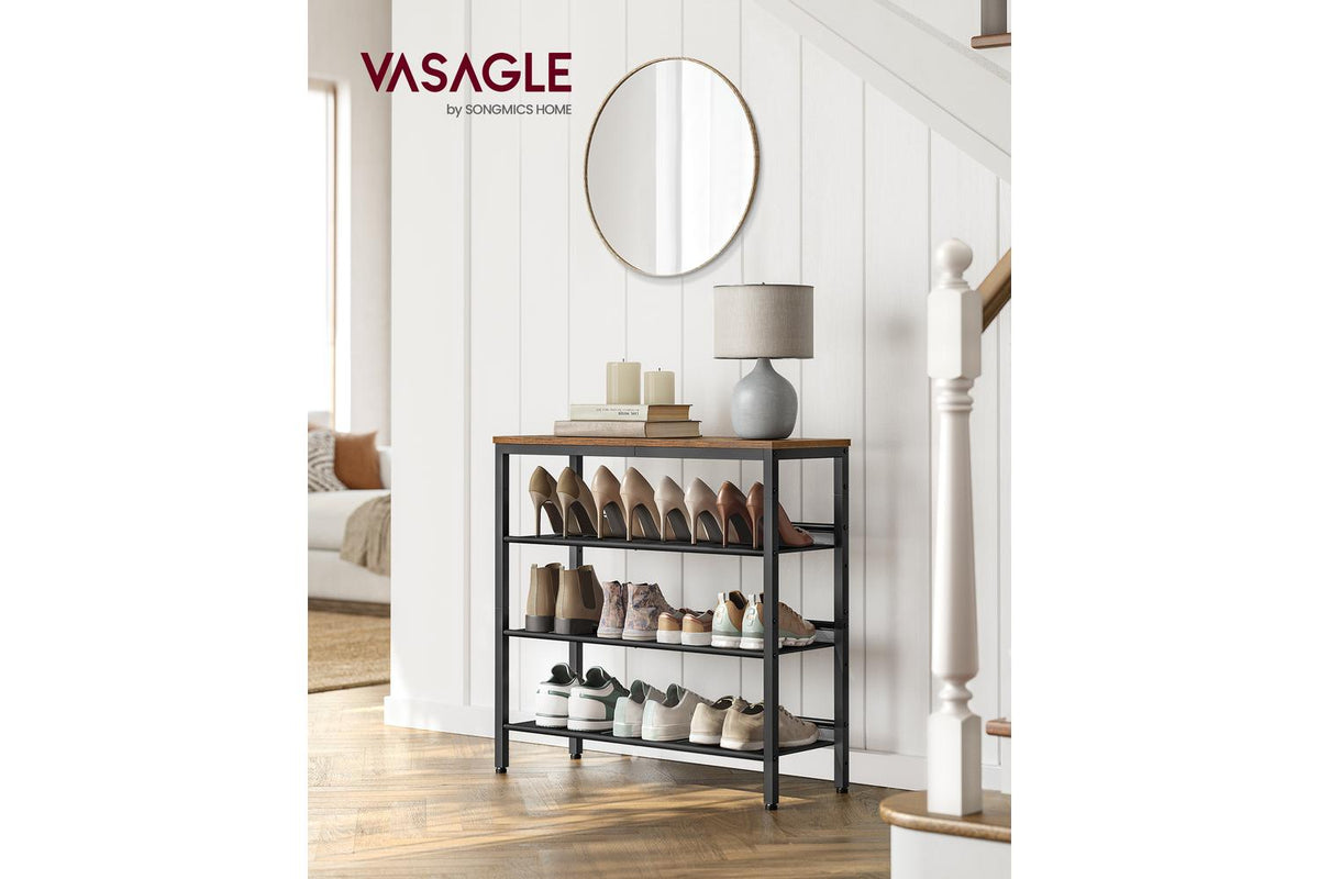 Vasagle Shoe Rack | Shoe Storage | Steel & Particleboard | 4-tier-2