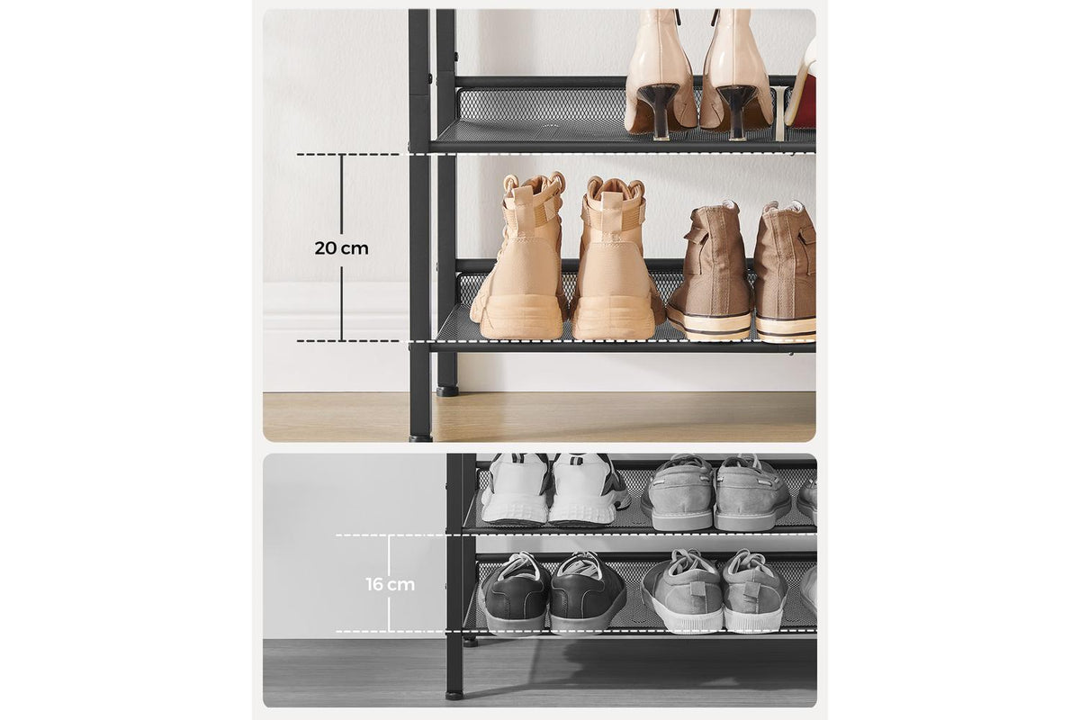 Vasagle Shoe Rack | Shoe Storage | Steel & Particleboard | 4-tier-8