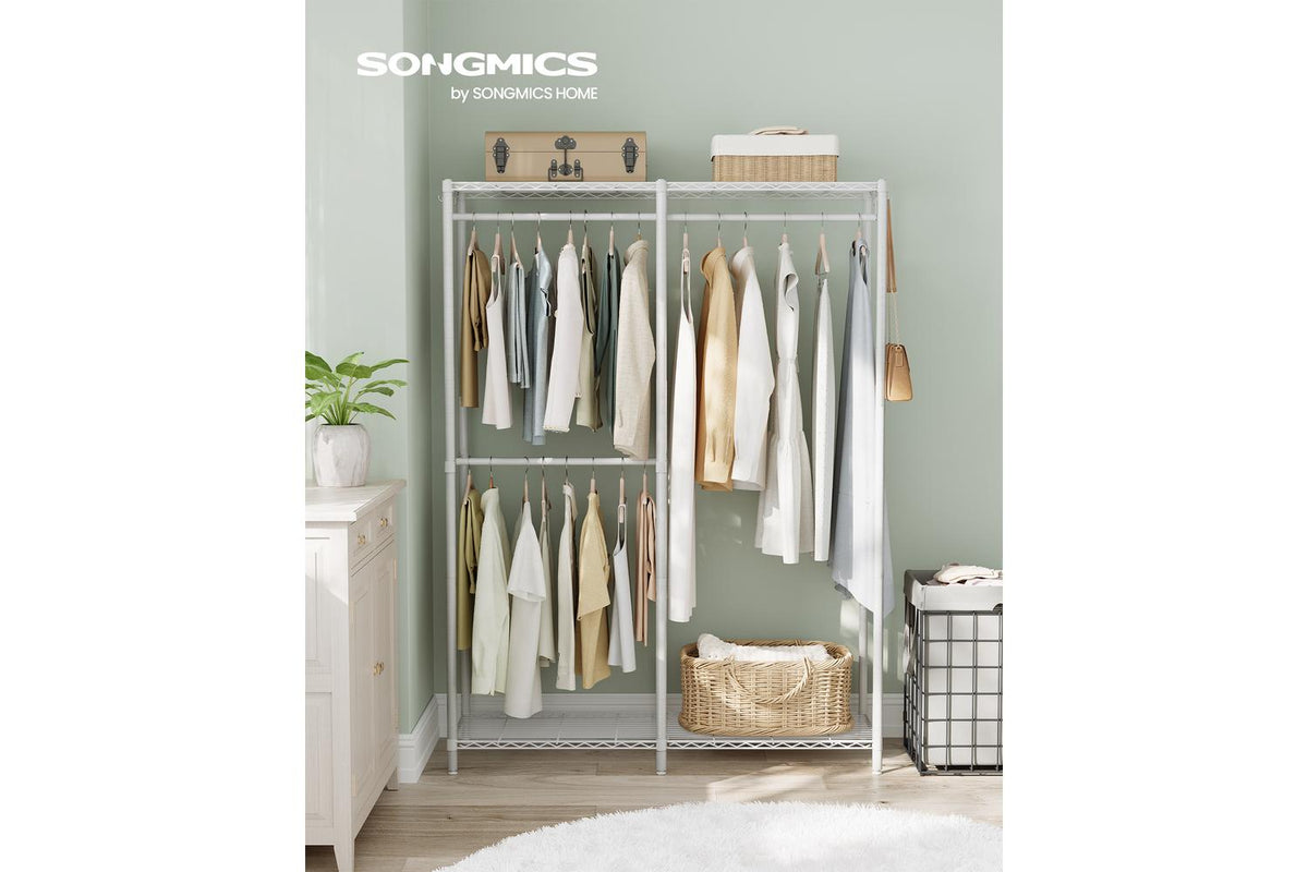 Songmics Metal Clothes Rack | Freestanding Wardrobe | Steel | 109 x 39 x 179 cm-2