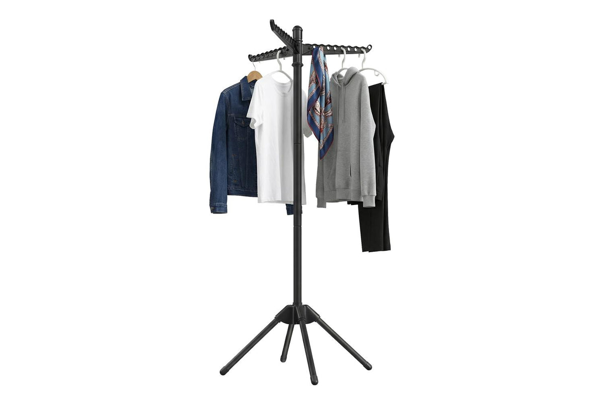 Folding Clothes Airer With 3 Rotatable Arms | Stainless Steel Drying Rack | 67 X 67 X 150 Cm | Black-2