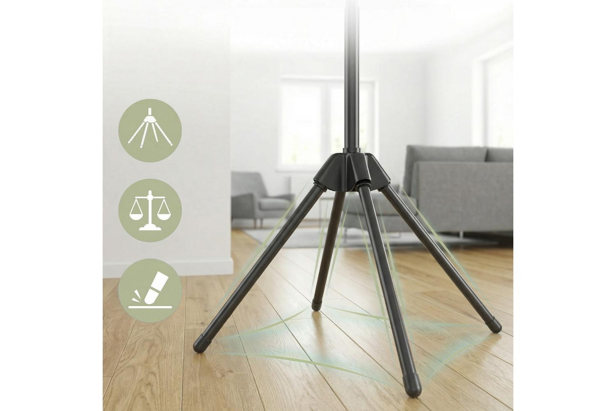 Folding Clothes Airer With 3 Rotatable Arms | Stainless Steel Drying Rack | 67 X 67 X 150 Cm | Black-8