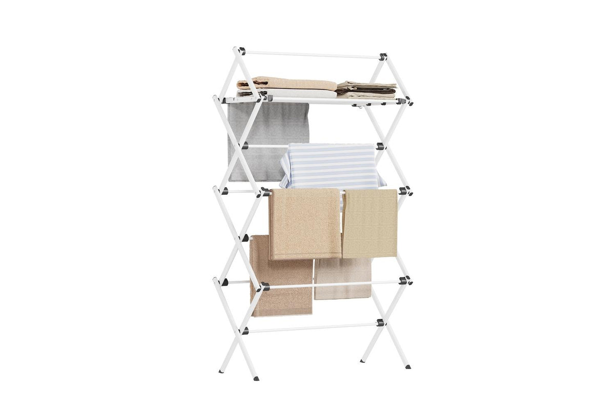 Laundry Drying Rack | Clothes Airer | Steel | Foldable | White-2