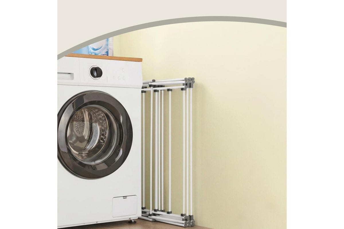 Laundry Drying Rack | Clothes Airer | Steel | Foldable | White-8