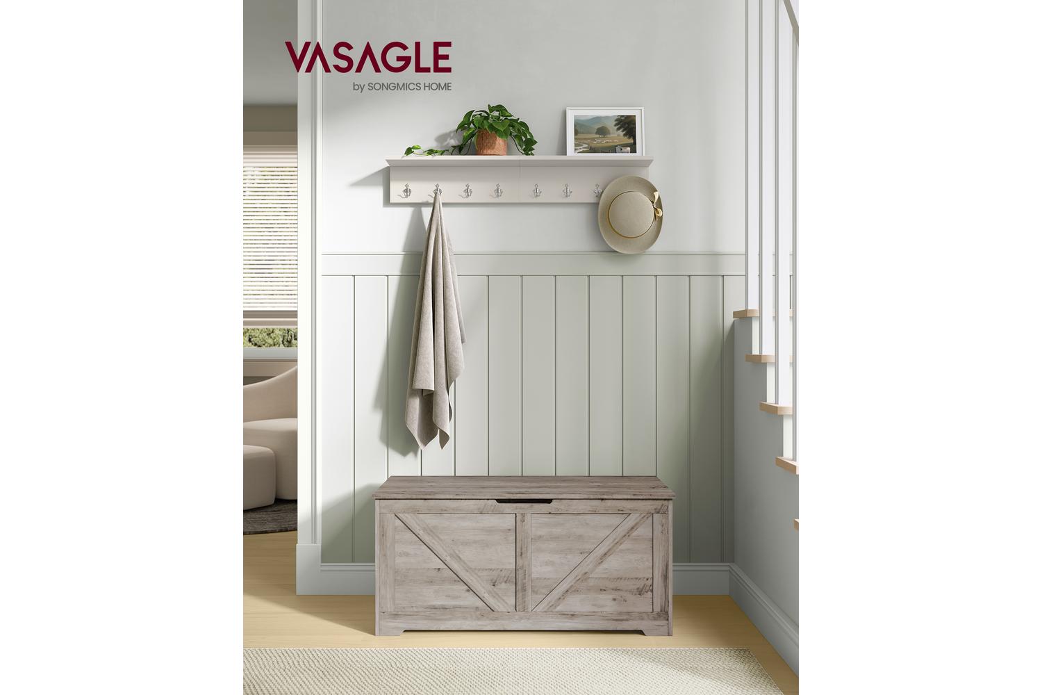 Wooden Ottoman Storage Box | Wood | 100 x 40 x 46.4 cm-2