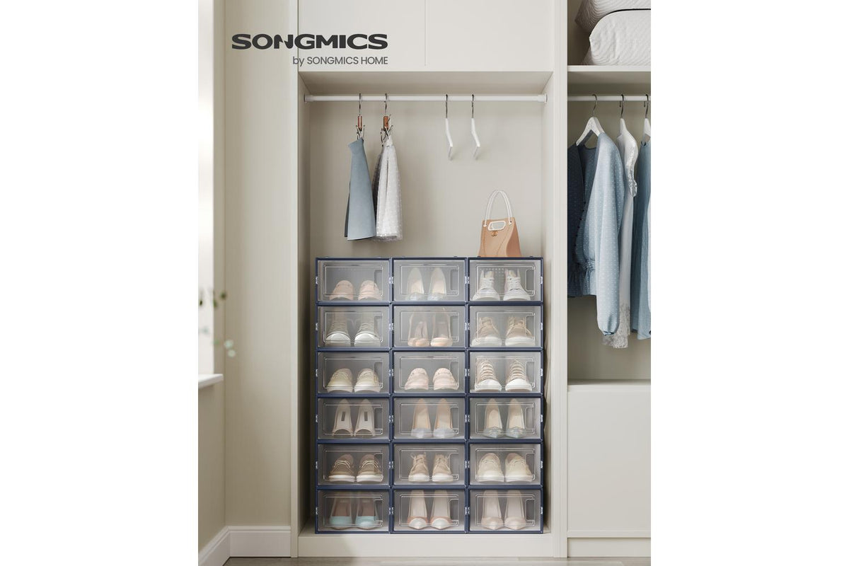 Songmics Shoe Boxes | Stackable Shoe Storage Organisers | Pp Plastic | Pack Of 18-2