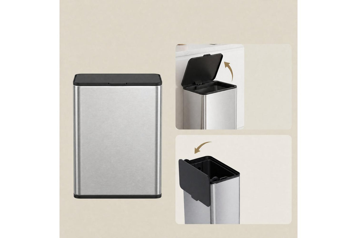 2.1-gallon Hanging Kitchen Trash Can With Lid | Rubbish Bin | Steel | 8 L-6