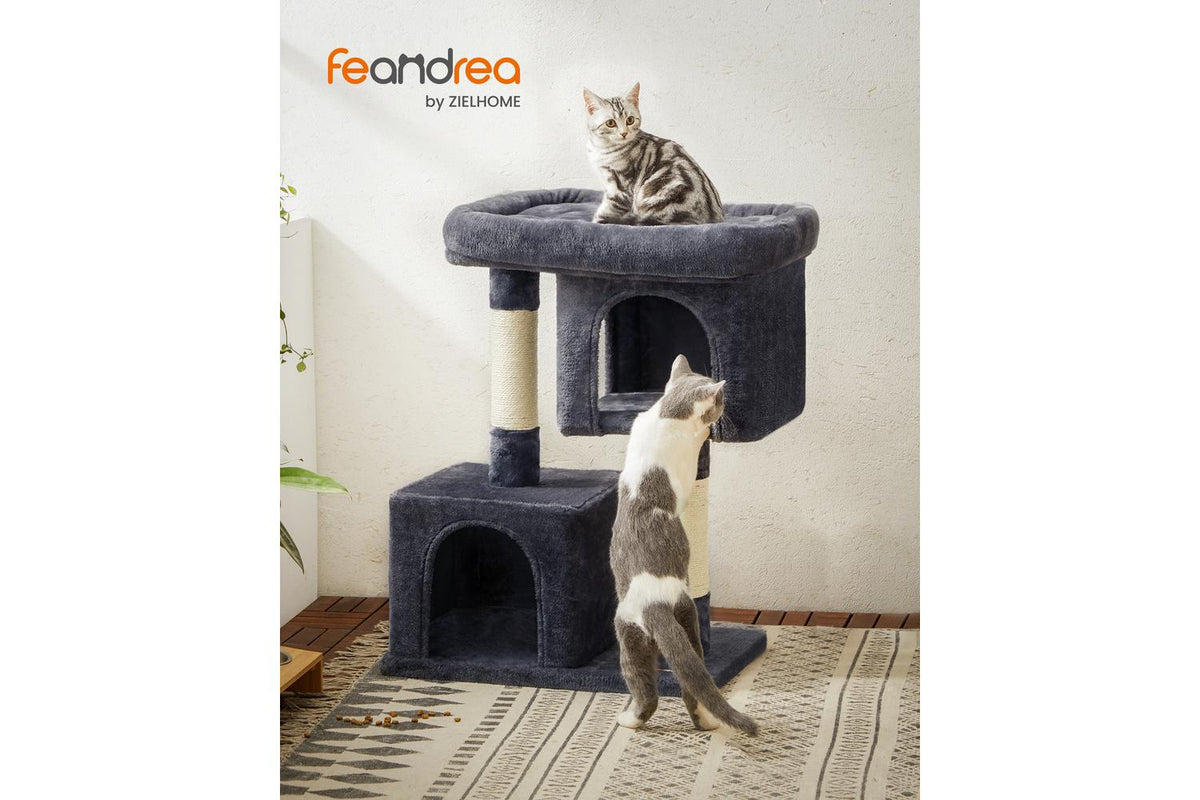 Cat Tree With Large Perch | Cat Tower | Plush And Sisal | 84 Cm-2