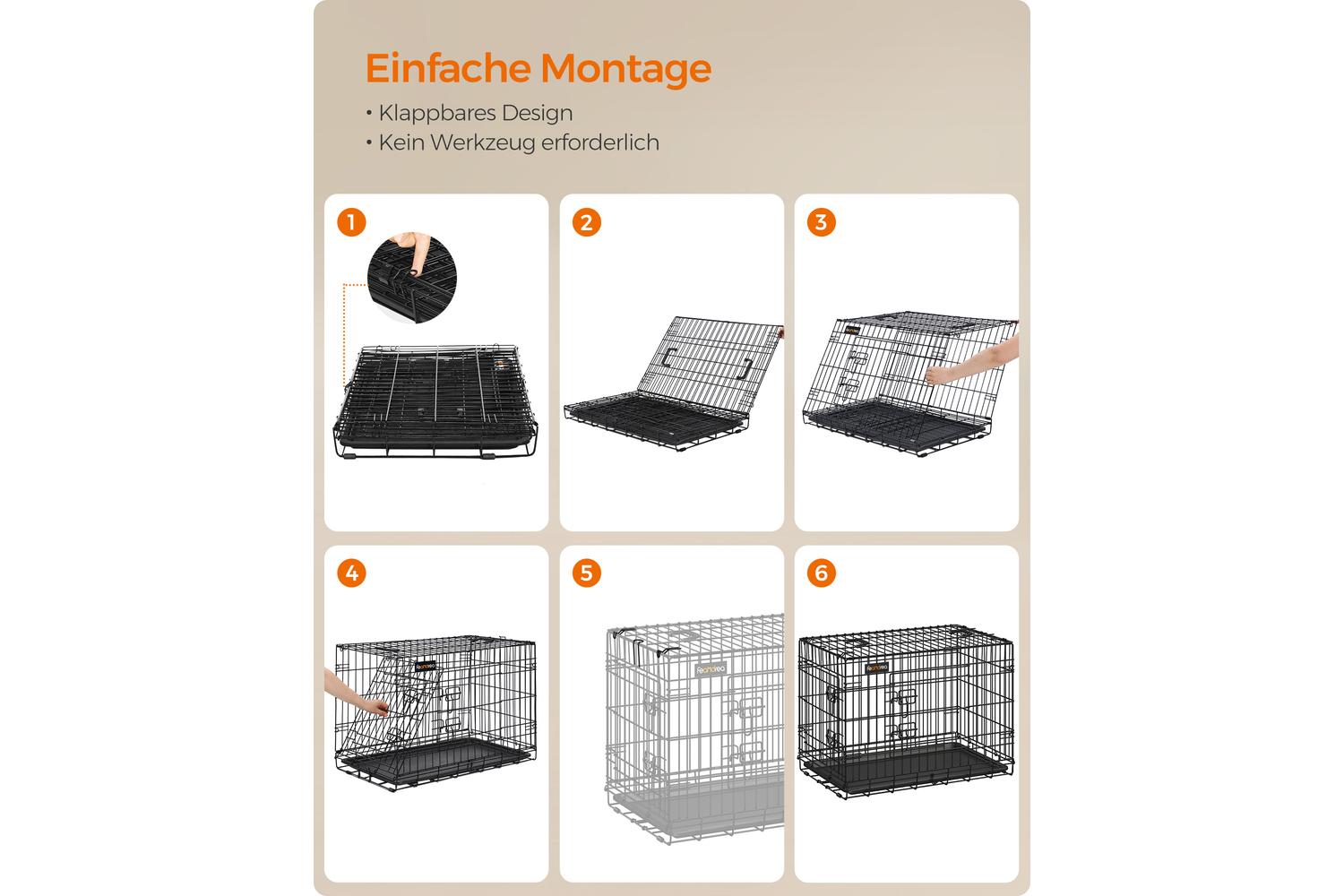 Feandrea Ultra-secure Extra-large Dog Crate Ppd054b01 - Ultimate Comfort And Safety For Your Pet-4