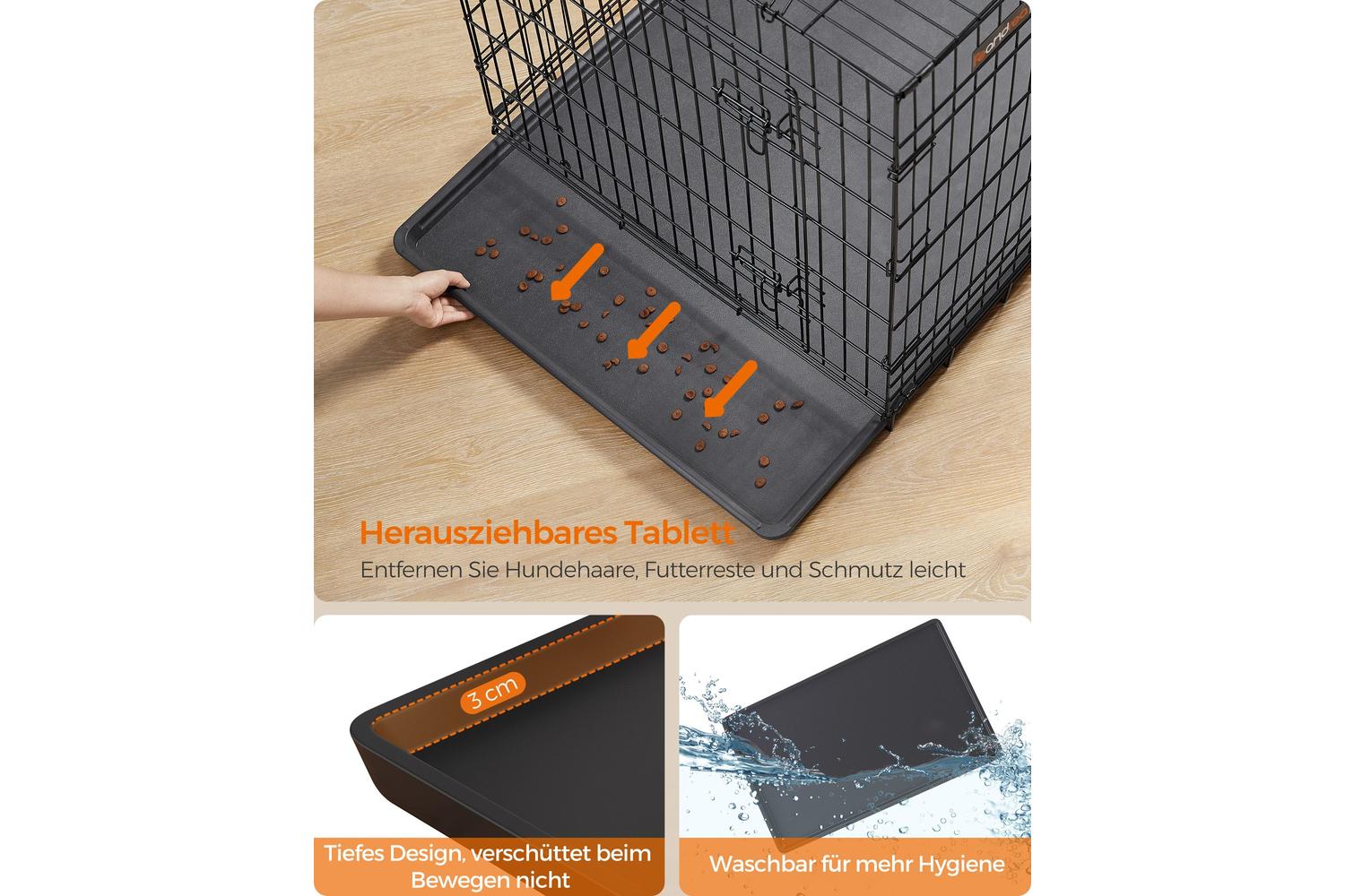 Feandrea Ultra-secure Extra-large Dog Crate Ppd054b01 - Ultimate Comfort And Safety For Your Pet-5