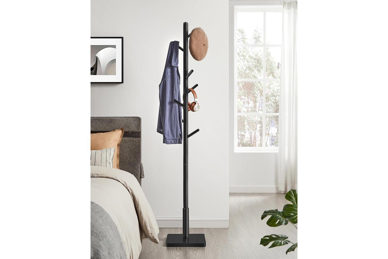 Vasagle Rcr010b01 Robust Coat Rack With Adjustable Height - Perfect Organizer For Your Belongings-2