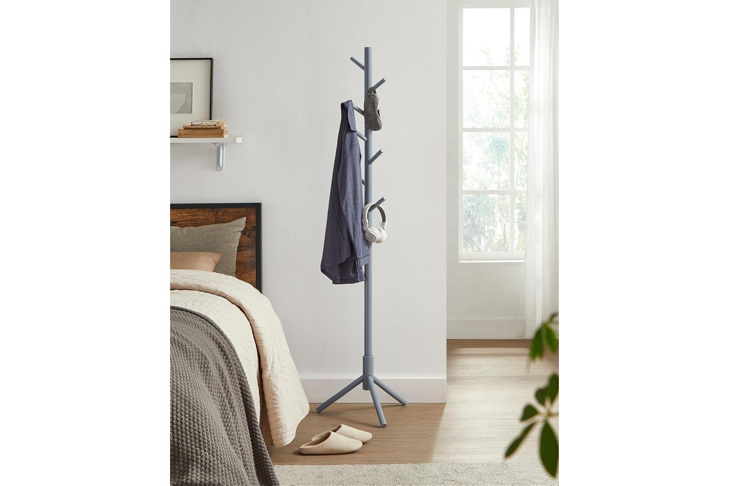 Vasagle Coat Rack - Rcr04gy - Solid Wood, Adjustable, Space-saving Diy Coat, Hat And Shoe Rack-2