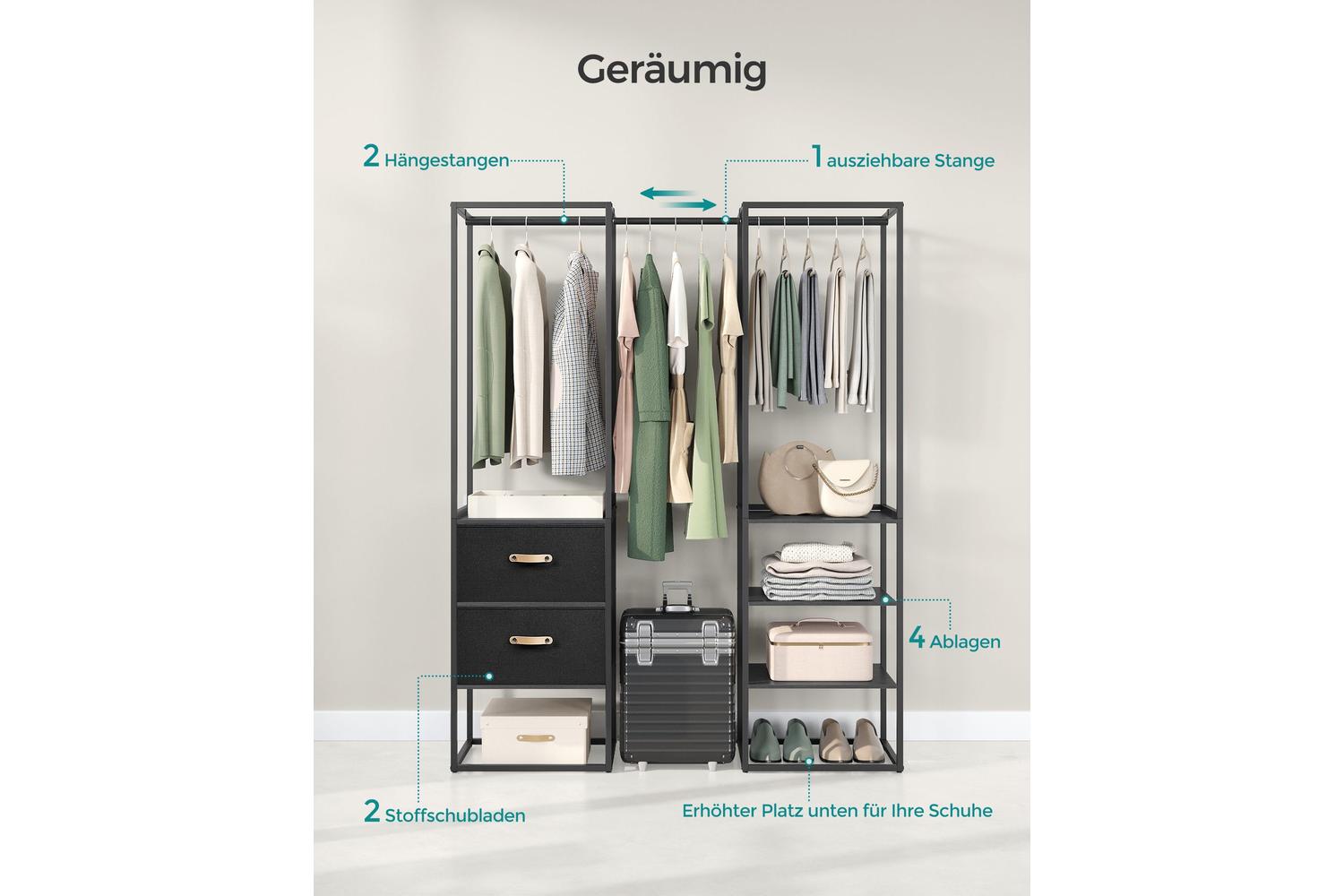 Songmics Rgr003b56 Wardrobe: Durable Diy Storage And Organisation-8