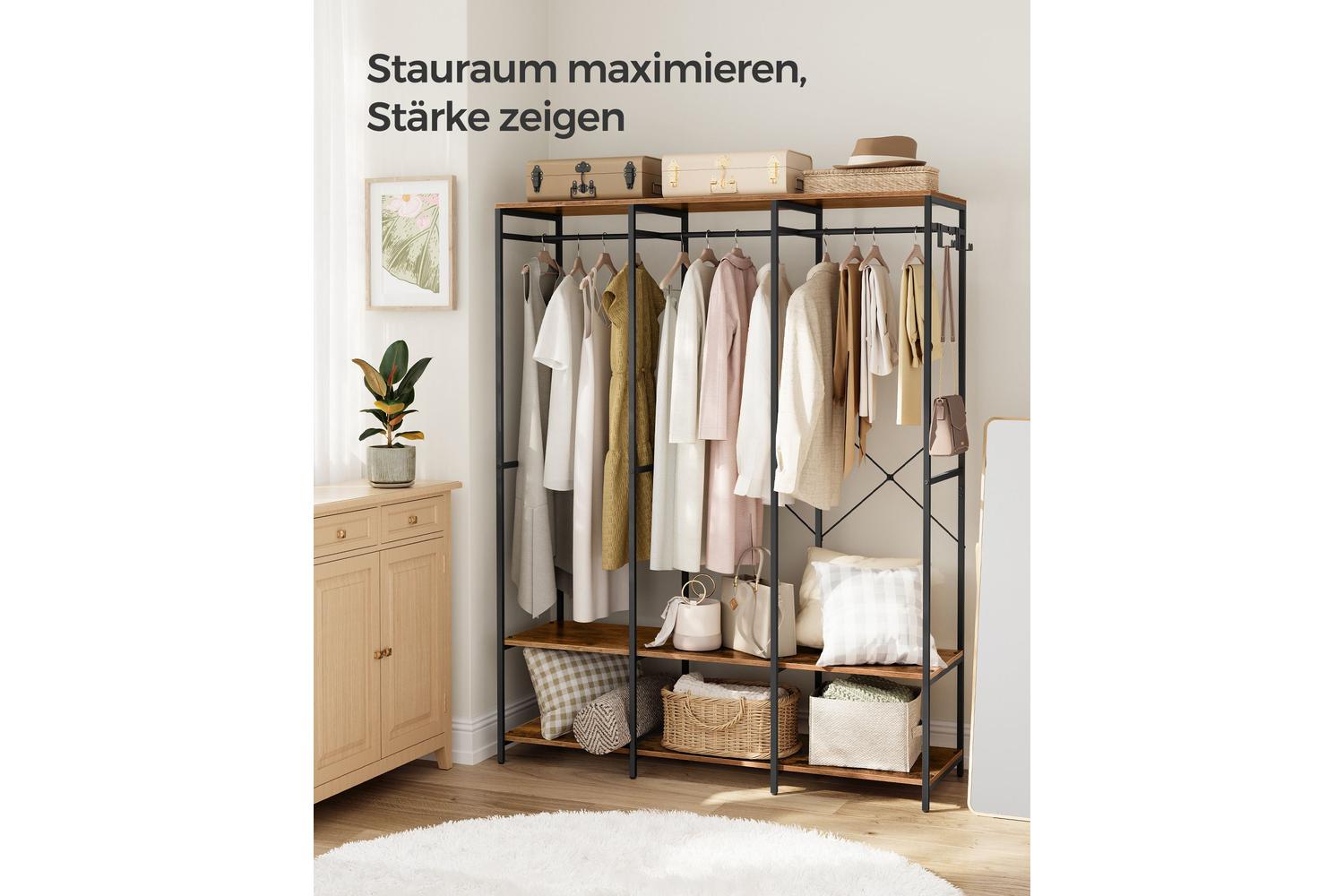 Songmics Rgr005b01 Large Capacity Wardrobe Storage And Hanging Solution-2