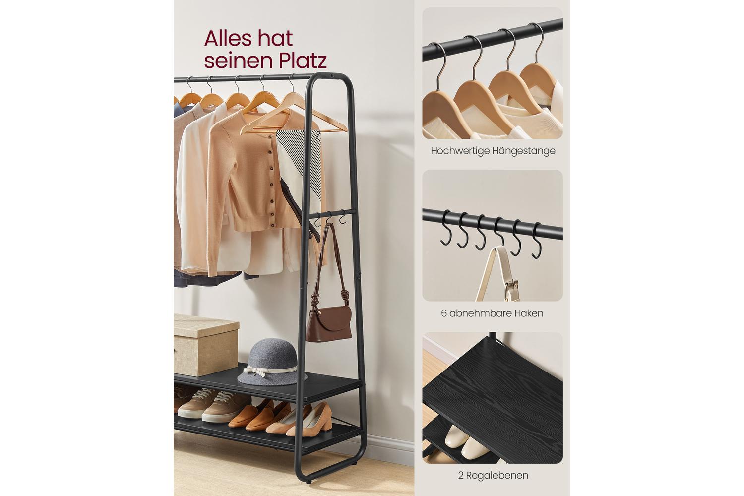 Vasagle Rgr112b03 - Stylish, High-capacity Multi-functional Garment Rack-4
