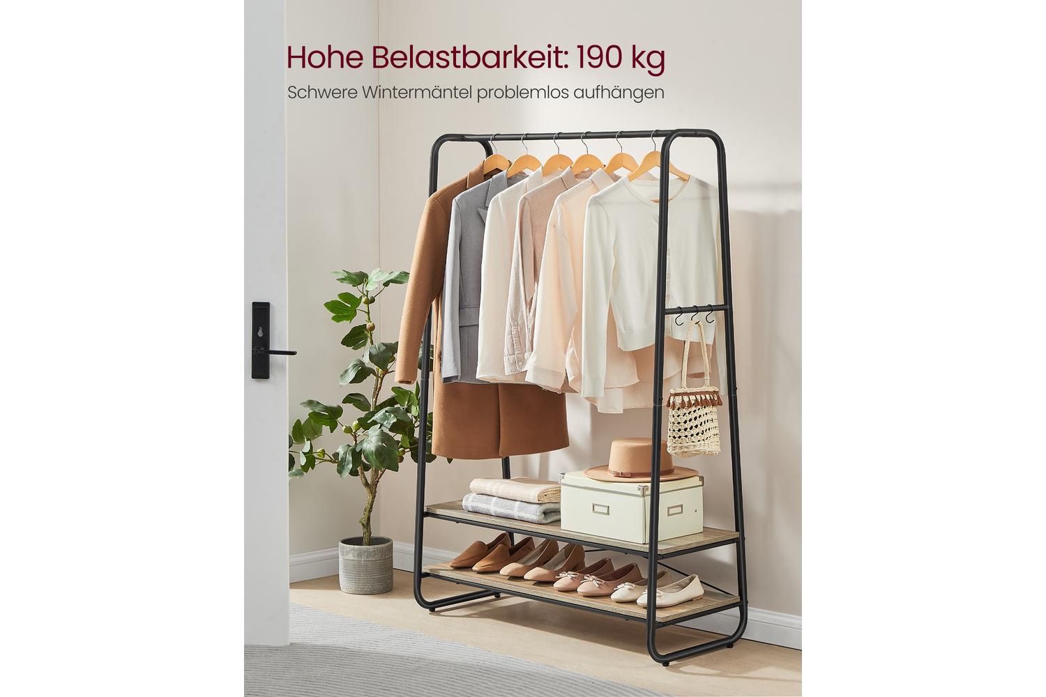 Vasagle Rgr112k01 Diy Clothes Rack - Multifunctional Storage And Organisation Furniture-2