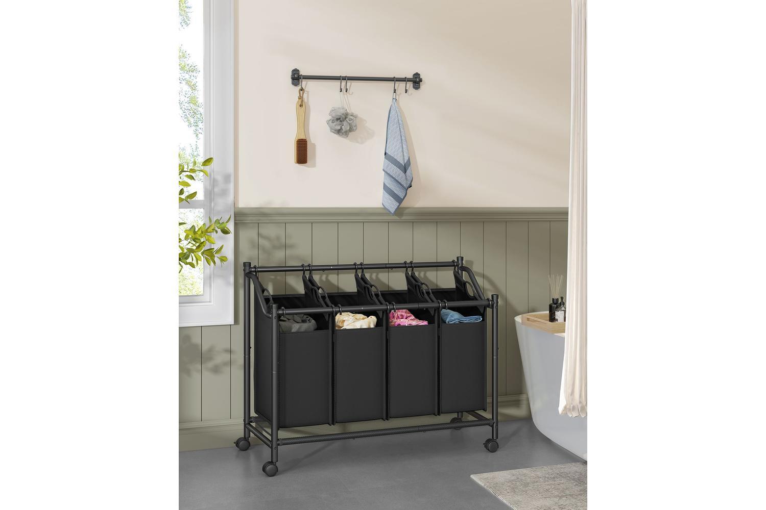 Songmics Rls103b01 - Large Capacity 4-bag Laundry Sorter-2
