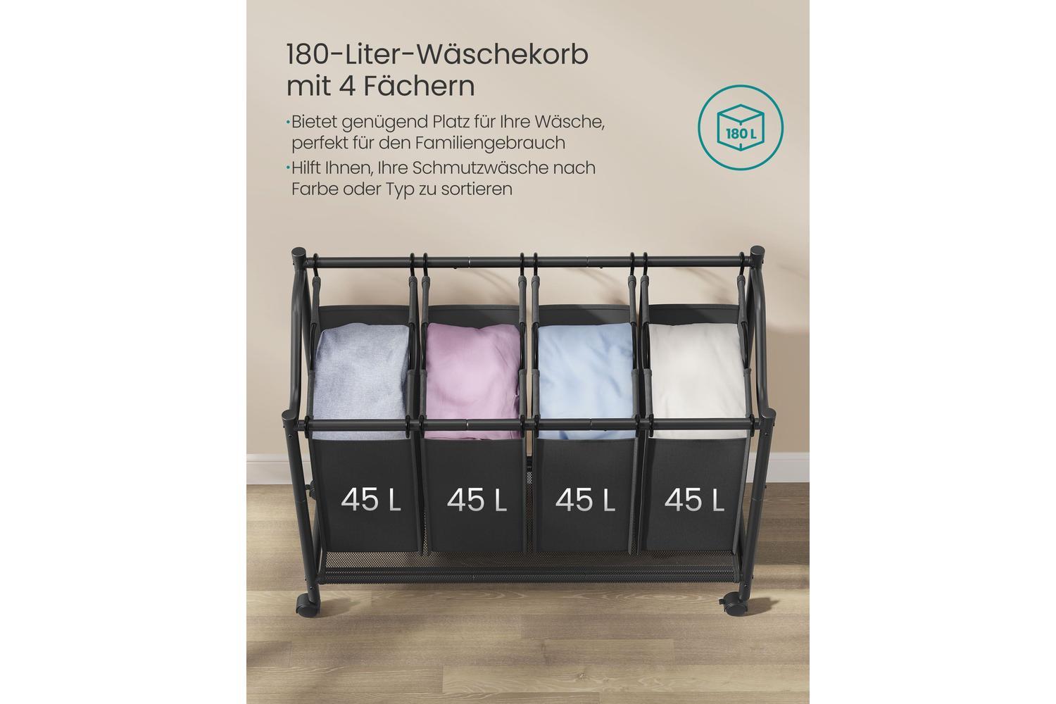 Songmics Rls103b01 - Large Capacity 4-bag Laundry Sorter-3