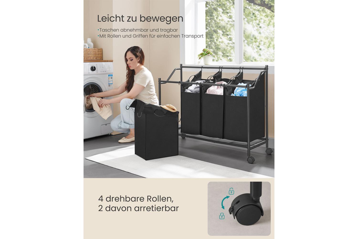 Songmics Rls103b01 - Large Capacity 4-bag Laundry Sorter-4