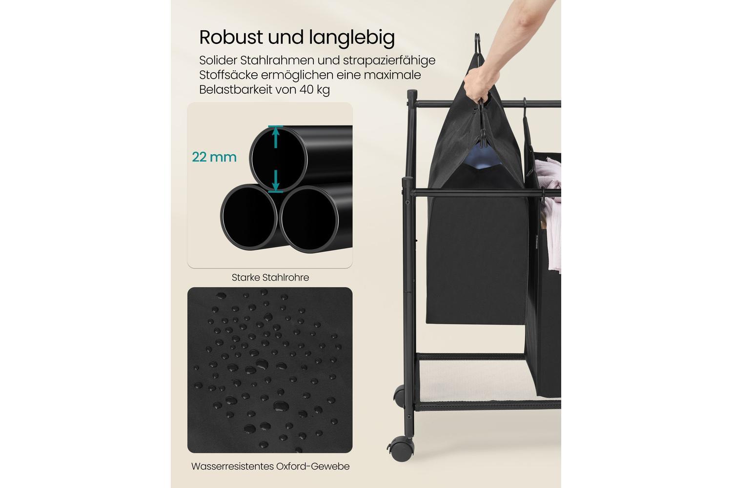 Songmics Rls103b01 - Large Capacity 4-bag Laundry Sorter-6