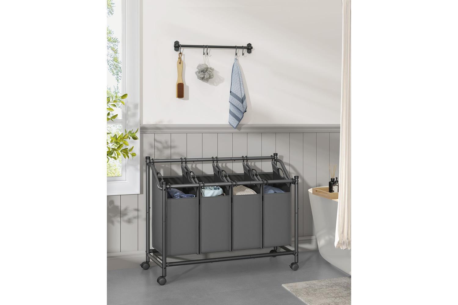Songmics Rls103g01 Large Capacity 4-bag Laundry Sorter-2