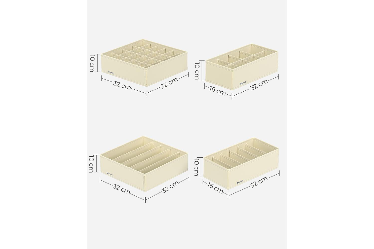 Songmics Rus008m01 - Flatbox: Versatile Underwear Drawer Organisers By Songmics-5