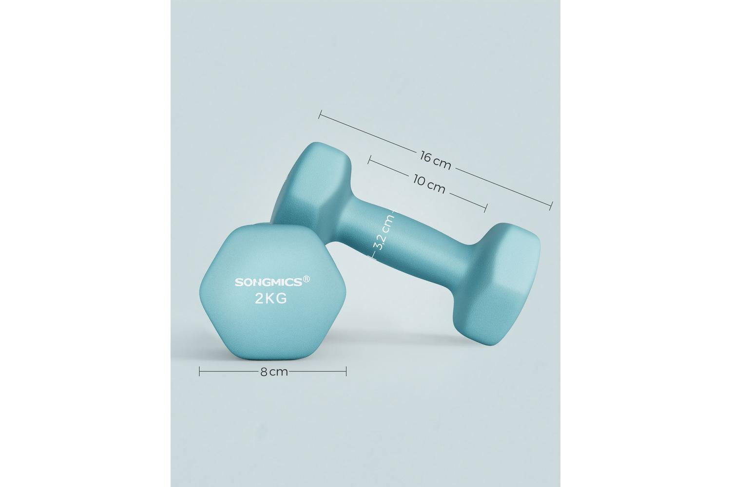 Songmics Syl904q01 Dumbbell, High-quality Neoprene Coat, Fitness Equipment, Free Weights For Muscle Building-6