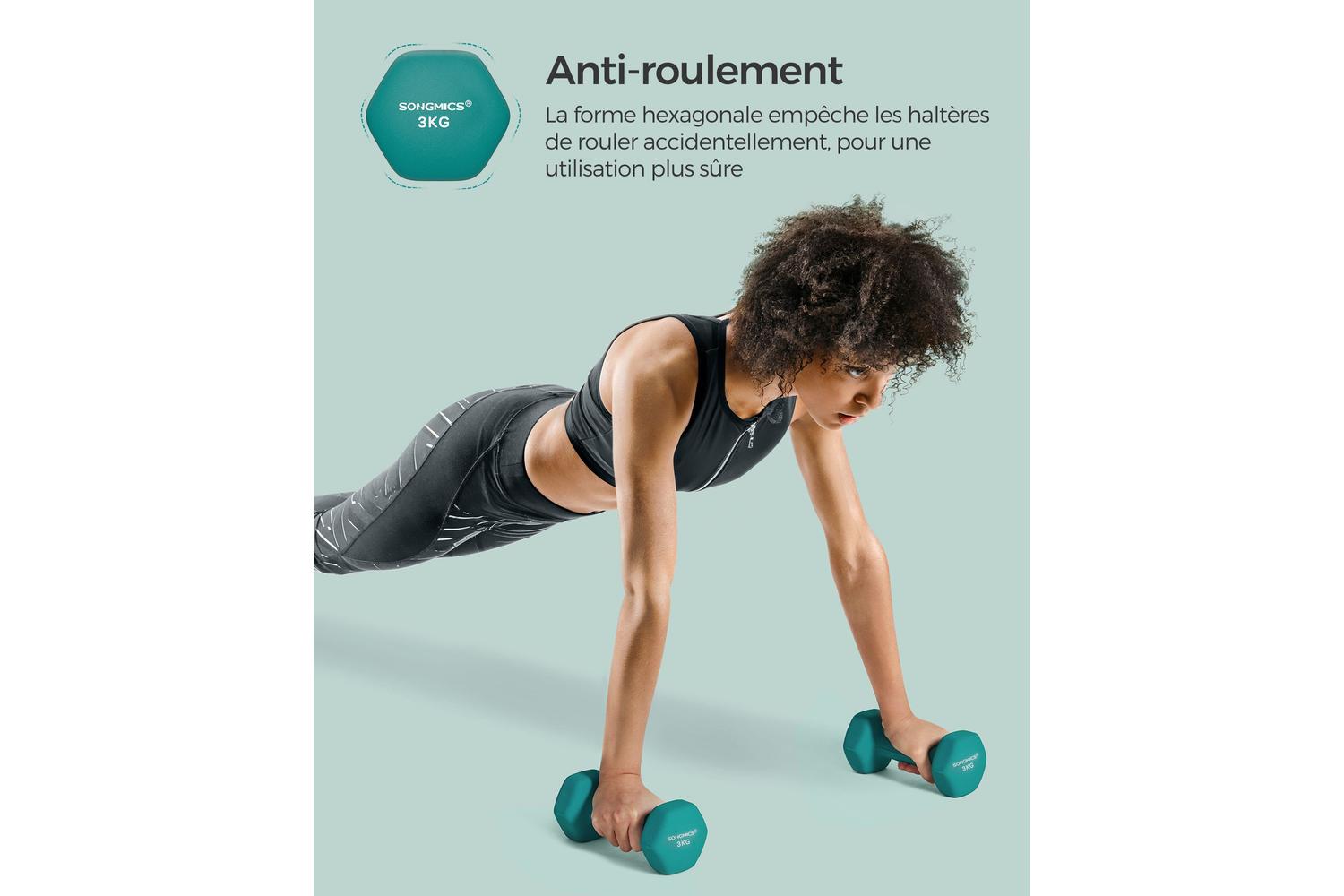 Songmics Syl906q01 â€“ High-quality Vinyl Coated Home Gym Dumbbell-5