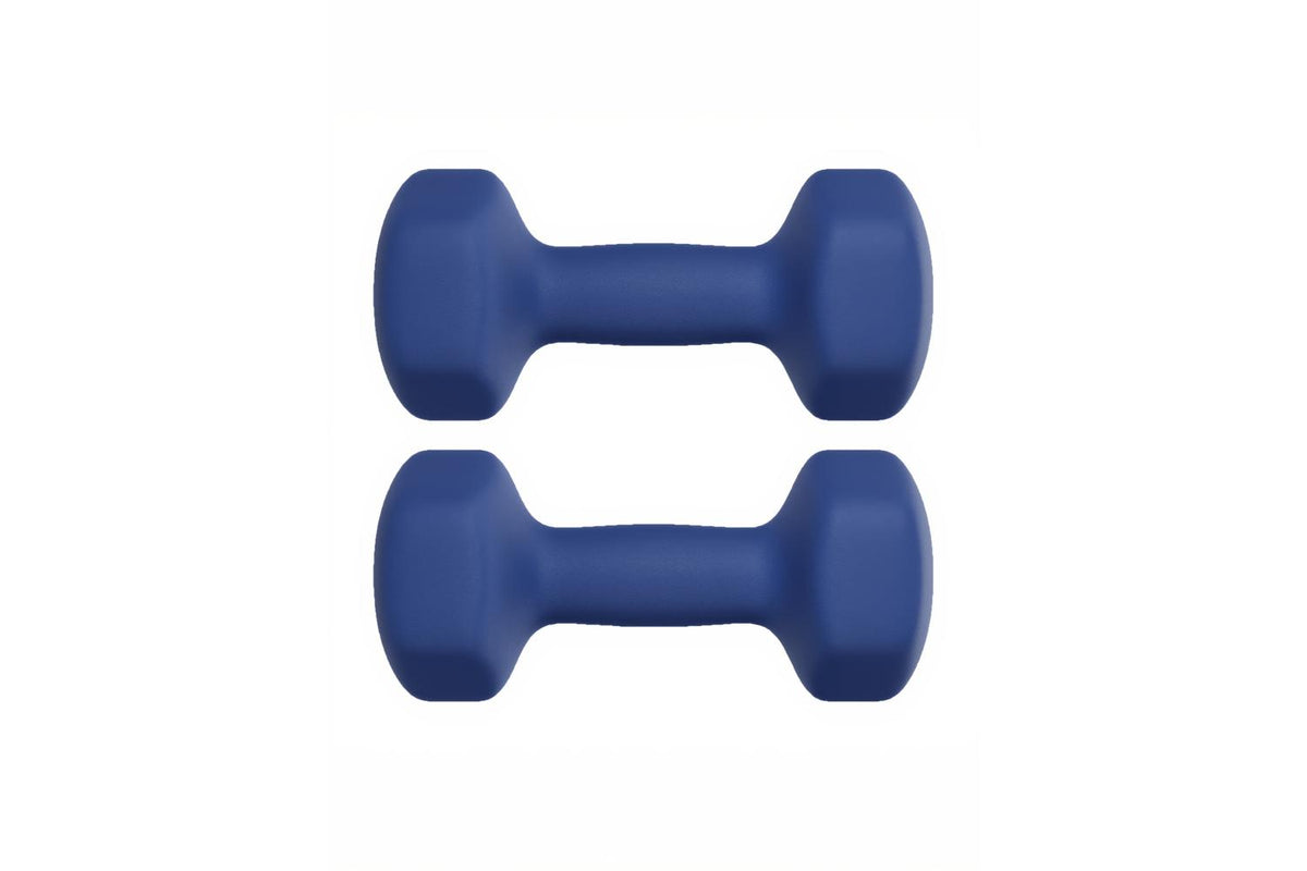 Set Of 2 Dumbbells | Hand Weights | Neoprene Coating | 4 Kg Pair | Blue-2