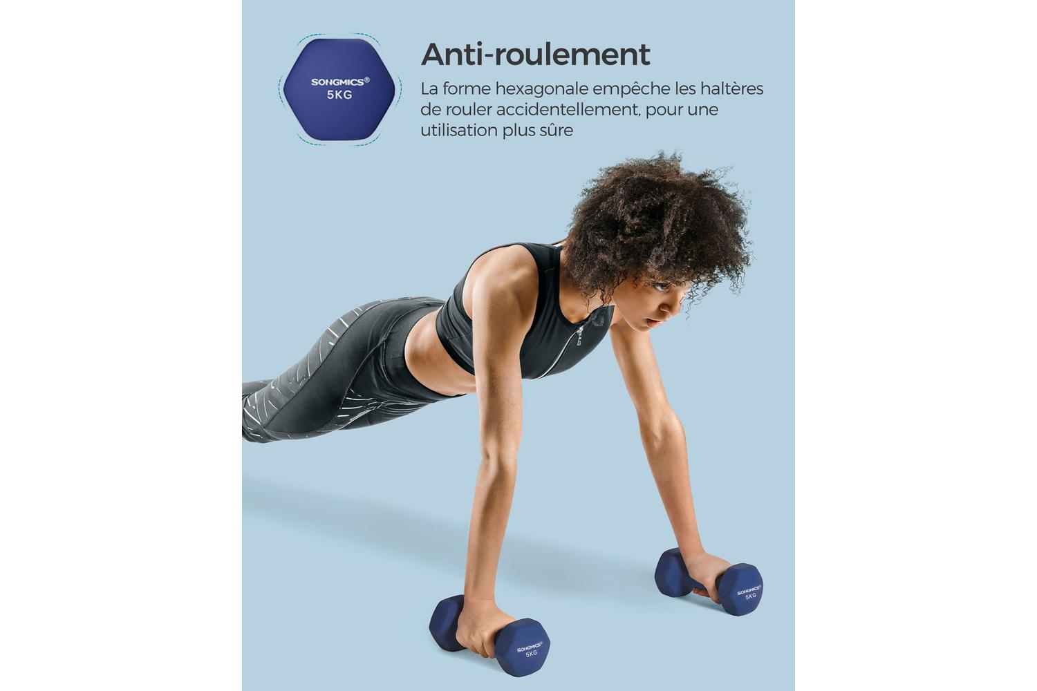 Songmics Syl910q01 - Premium Neoprene Coated Dumbbell Set-5