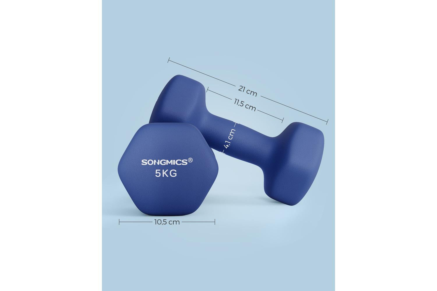 Songmics Syl910q01 - Premium Neoprene Coated Dumbbell Set-6