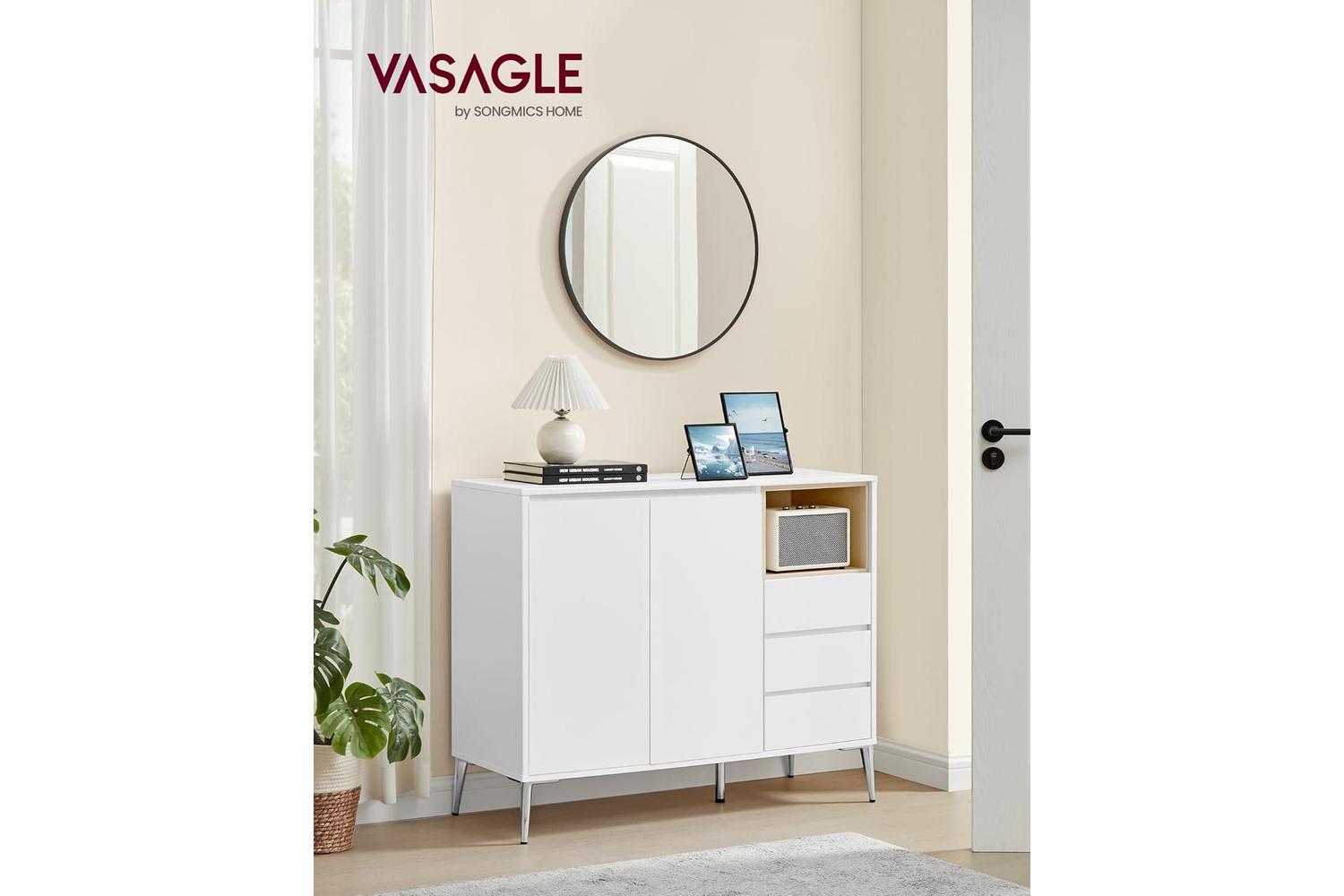 Vasagle Storage Cabinet | Particleboard | Cloud White | 103.5 X 40 X 85 Cm-6