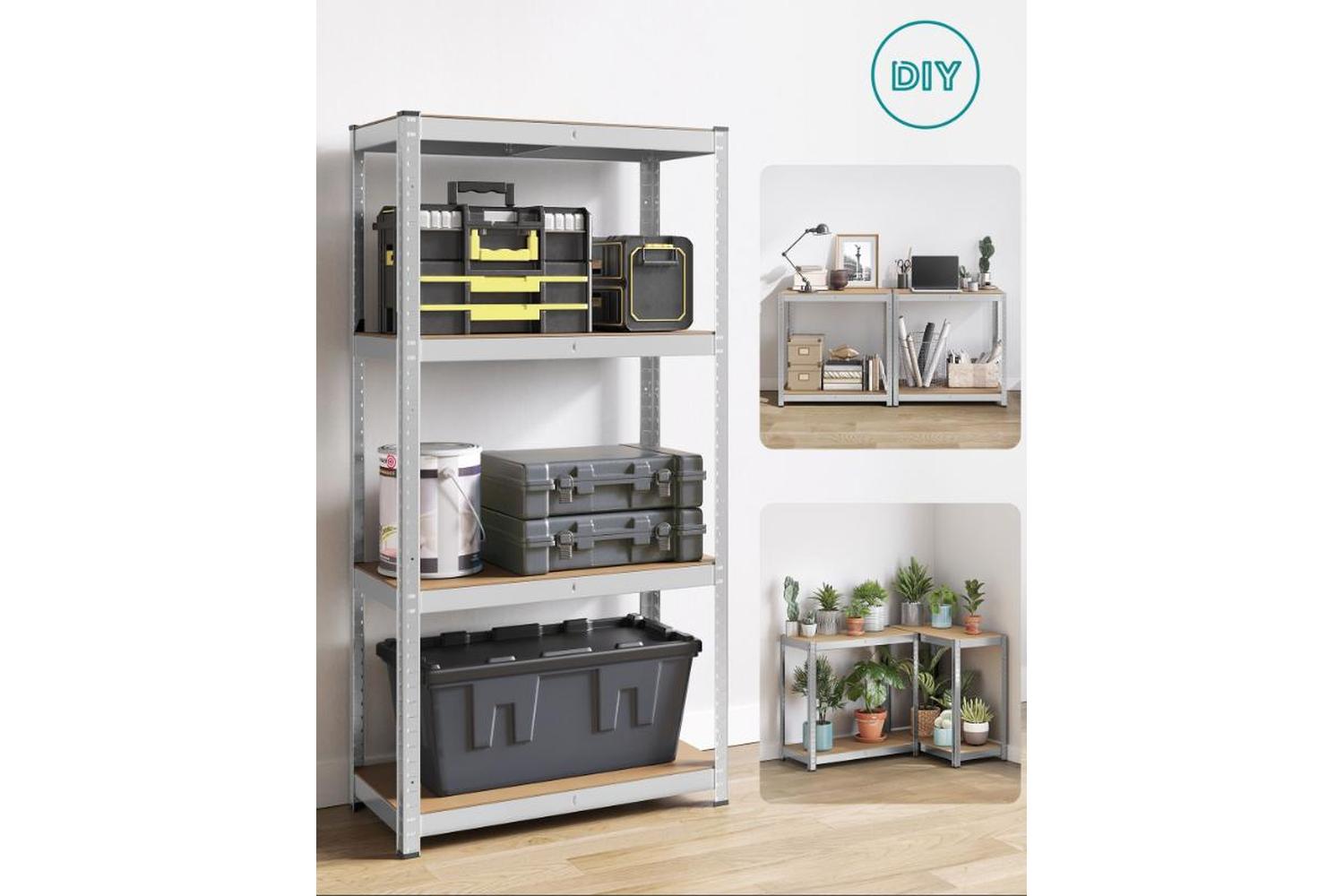 Songmics Shelving Unit | Household Storage | Mdf Steel | 160x80x40cm-7