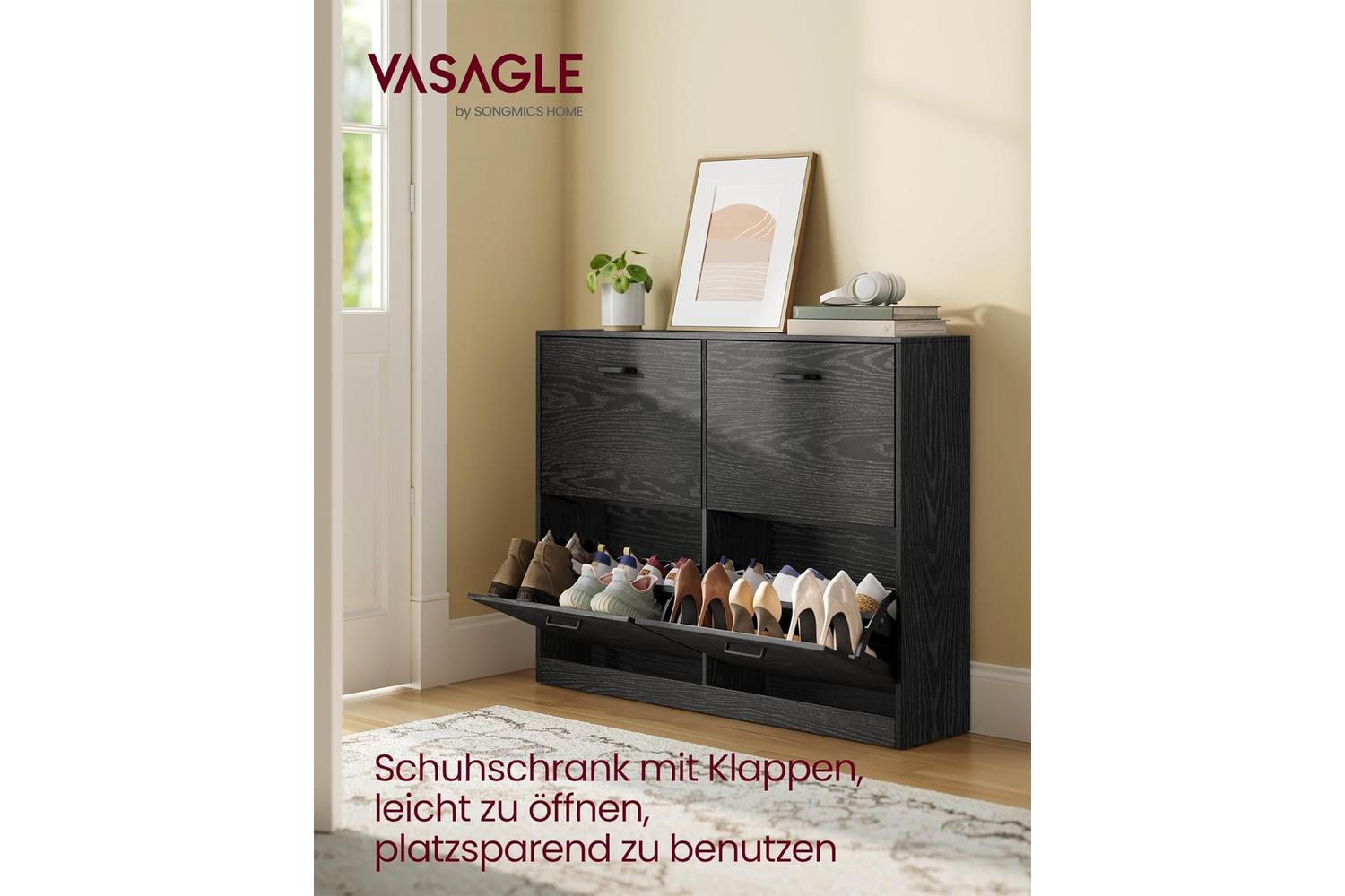 Shoe Cabinet | Shoe Storage Unit | Particleboard | 24 X 105.5 X 82.7 Cm-2