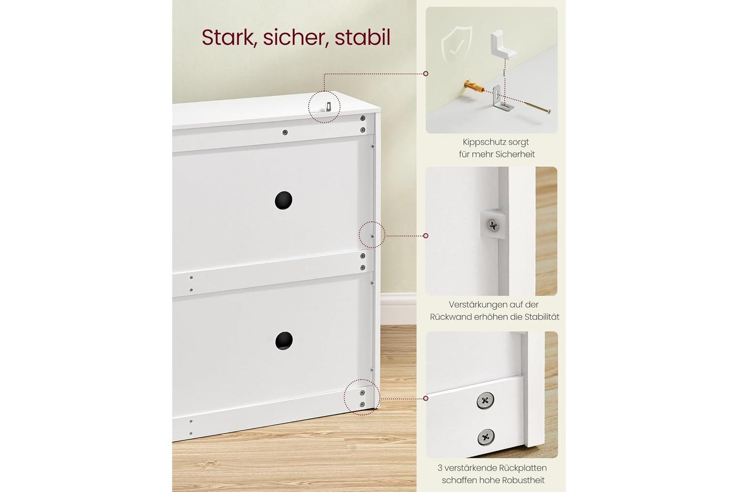 Shoe Cabinet | Shoe Storage Unit | Particleboard | 24 X 105.5 X 82.7 Cm-4