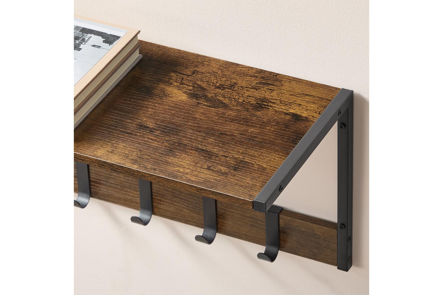 Vasagle Wall Shelf | Particleboard And Steel | 50 X 24.2 X 26.5cm-6