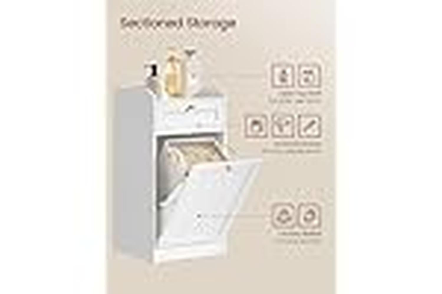 Vasagle Bathroom Cabinet | Mdf | Cloud White | 40 X 40 X 80.2 Cm-3