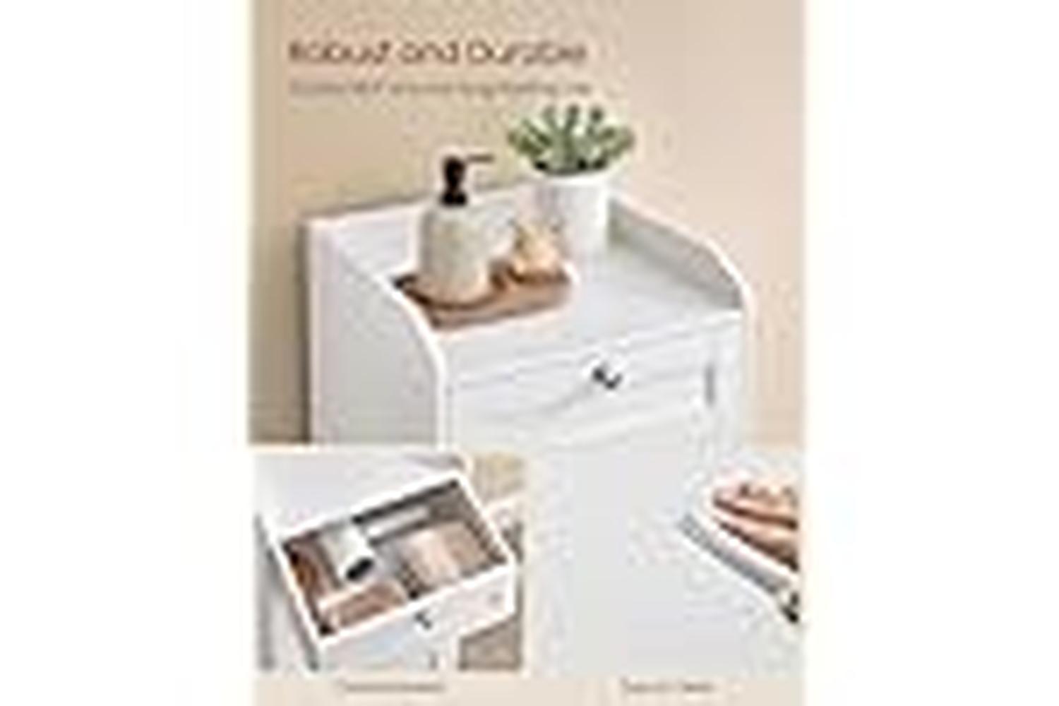 Vasagle Bathroom Cabinet | Mdf | Cloud White | 40 X 40 X 80.2 Cm-5