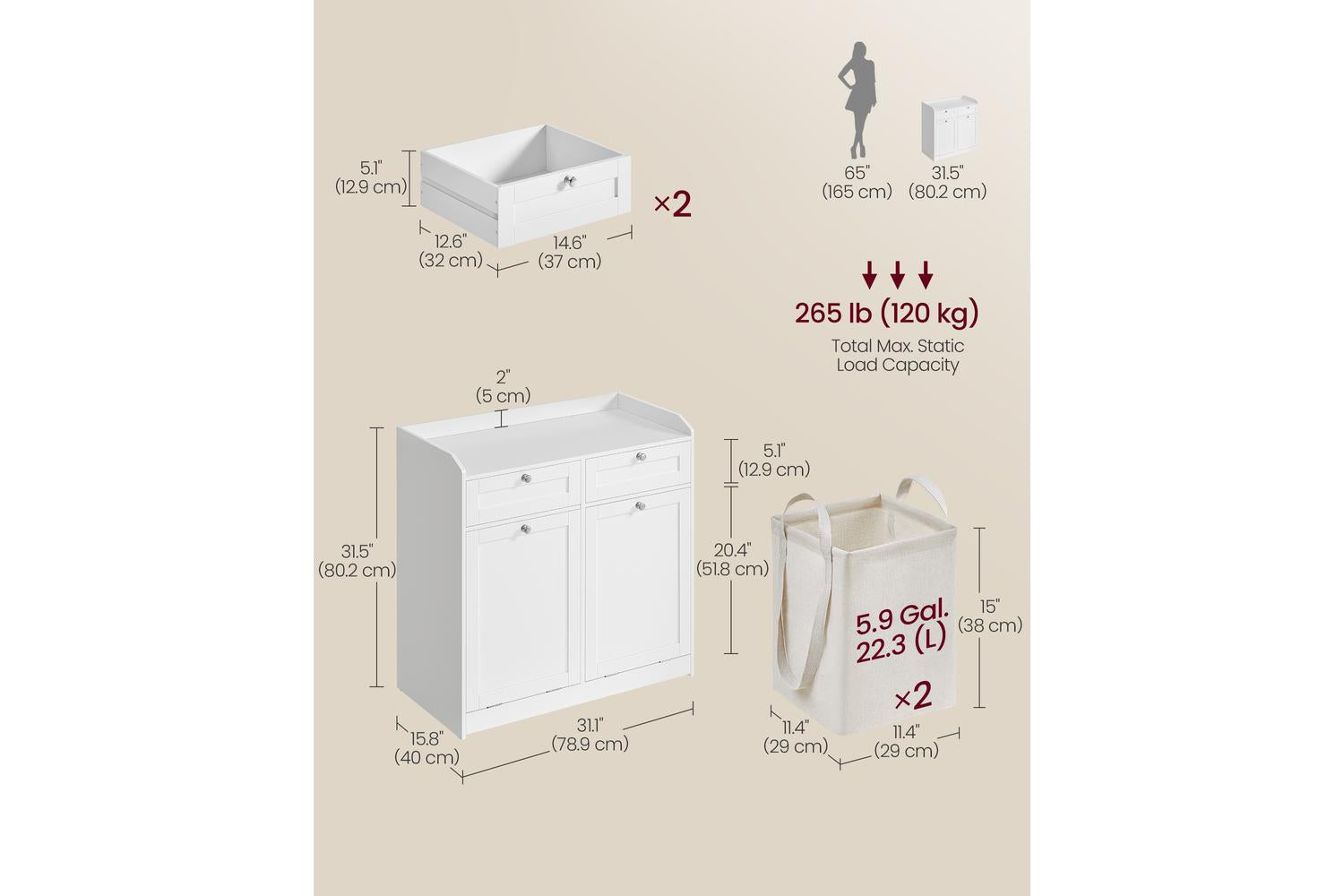 Bathroom Cabinet | Bathroom Storage | Wood Composite | Standard Size-5