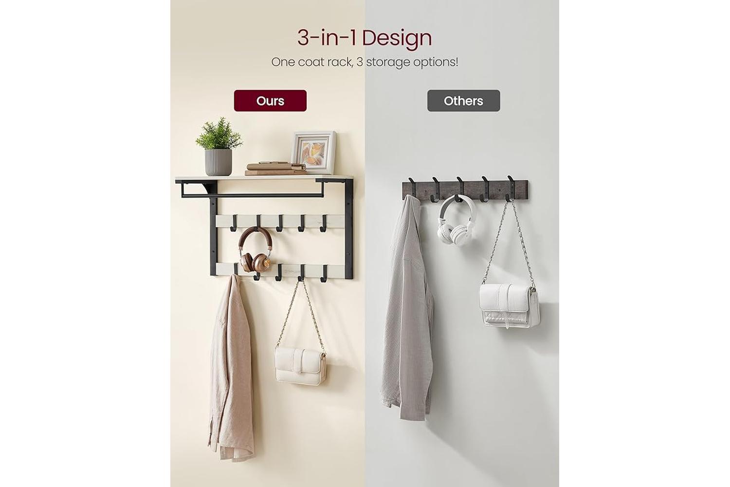 Vasagle Coat Rack | Particleboard And Steel | 65cm-2