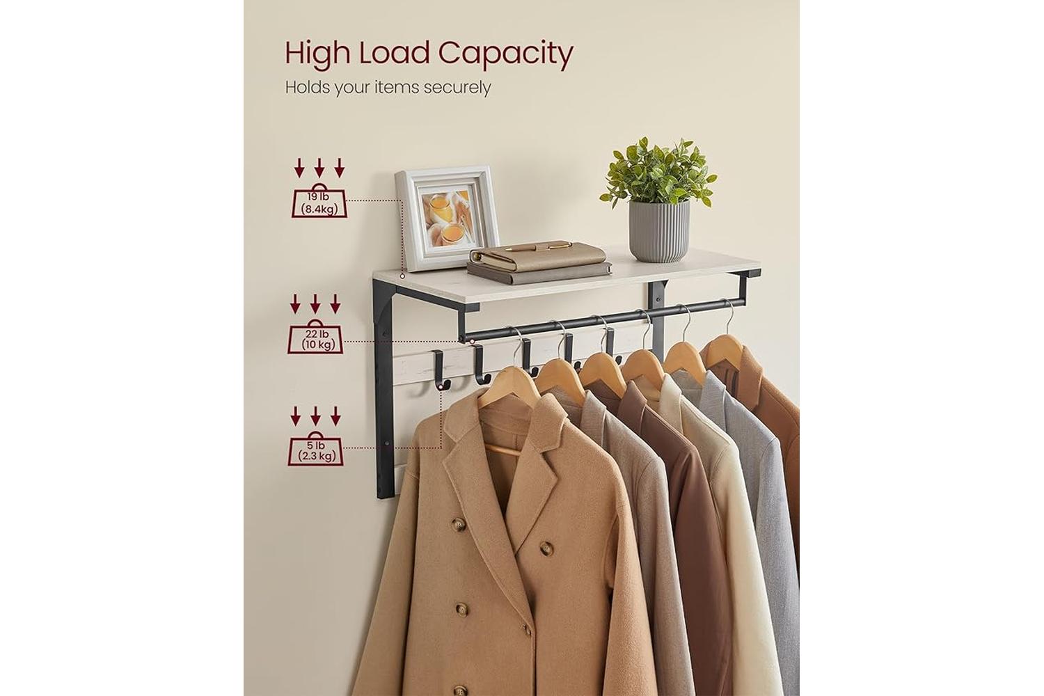 Vasagle Coat Rack | Particleboard And Steel | 65cm-4
