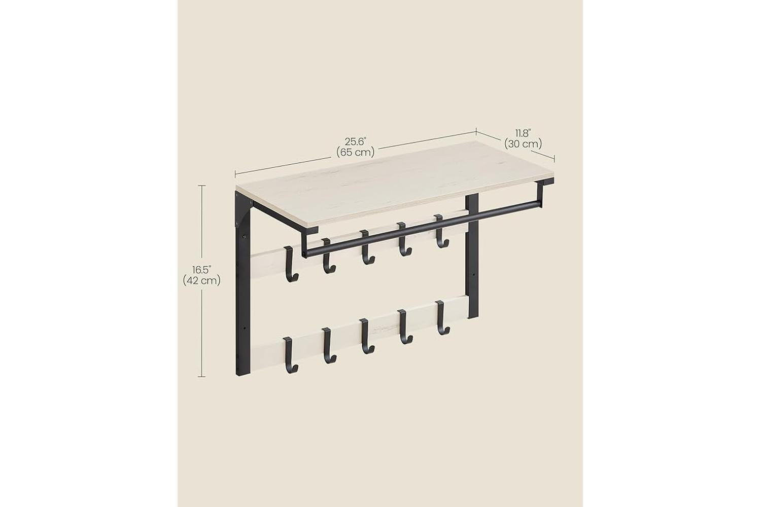 Vasagle Coat Rack | Particleboard And Steel | 65cm-5