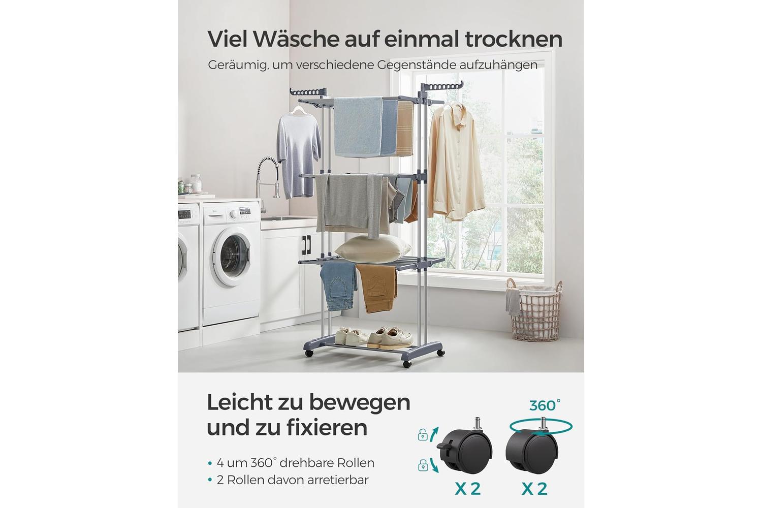 Clothes Drying Rack | Clothes Horse | Steel | Large-2