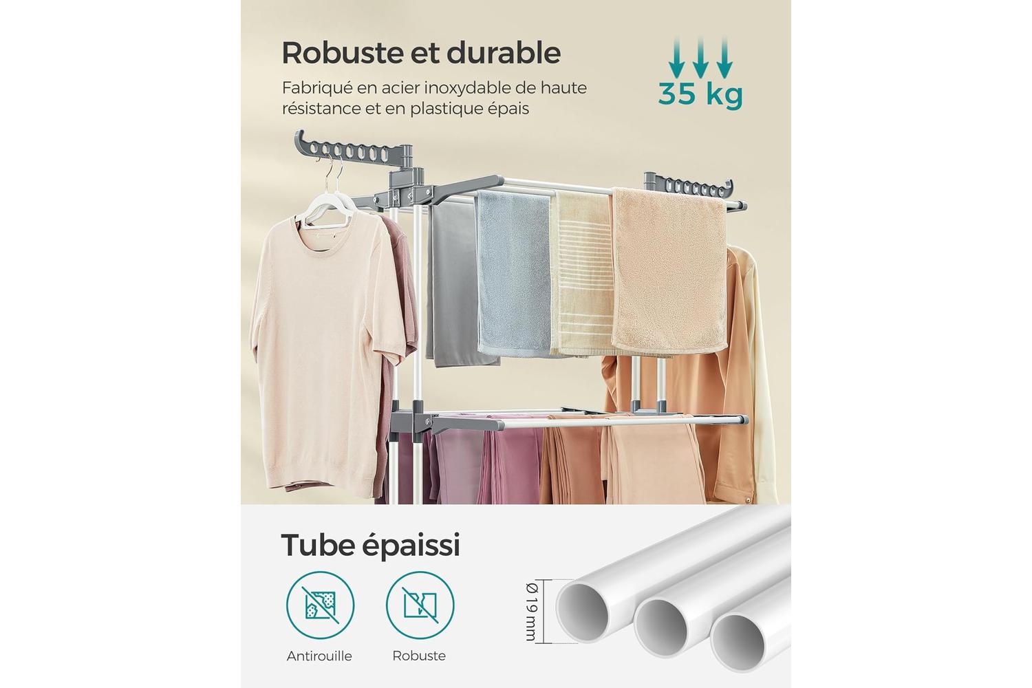 Clothes Drying Rack | Clothes Drying Rack | Steel | 128 X 173 Cm-3